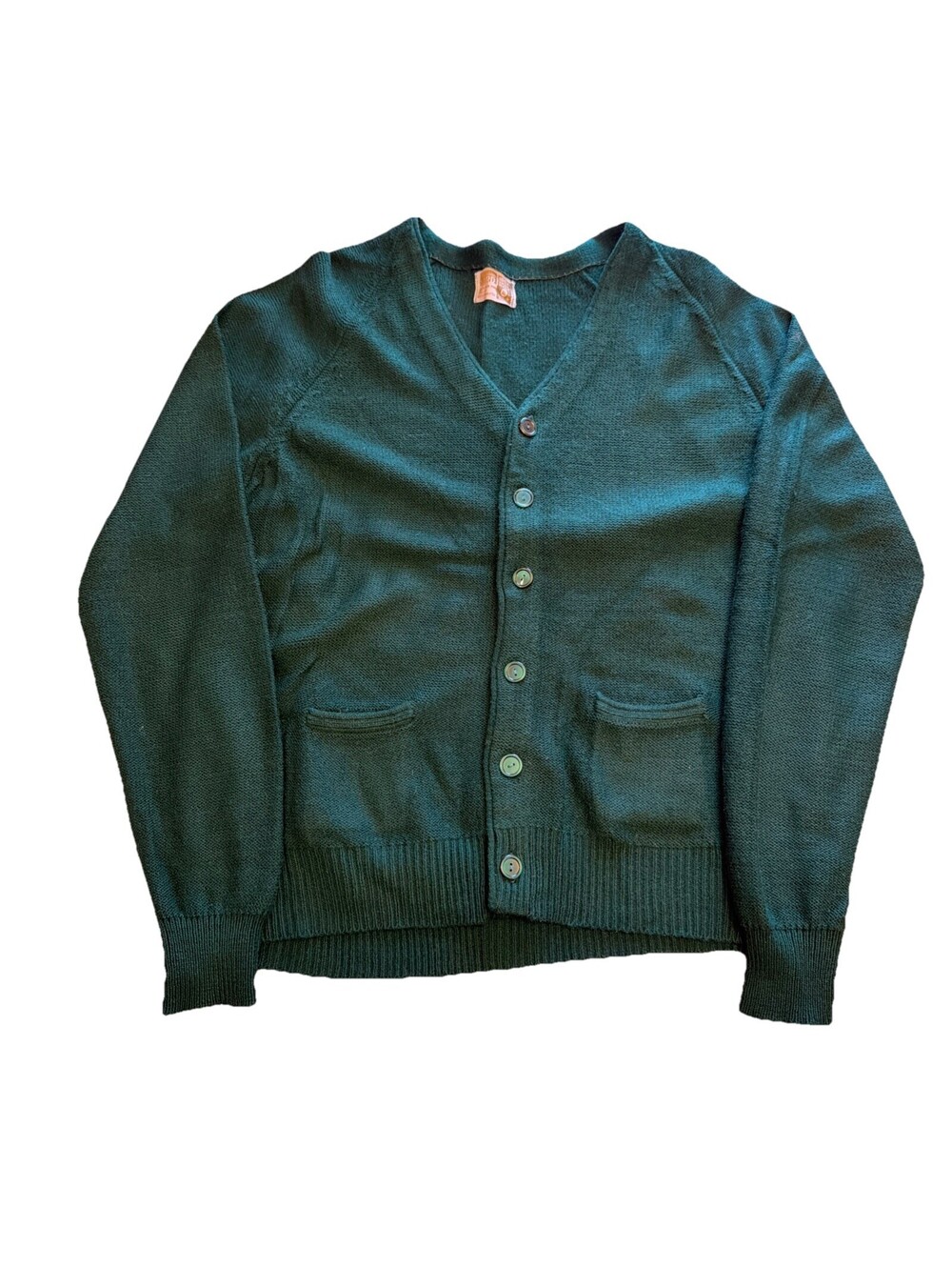 Vintage 80s Montgomery Ward Cardigan Sweater Size XL Green